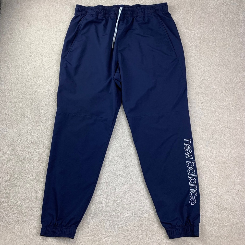 New Balance Joggers Mens XL Navy Blue Athletic Track Pants Logo 1906 Stretch